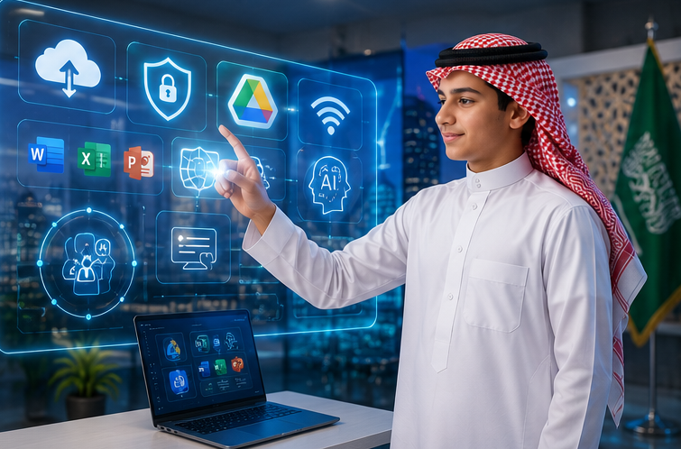 مسار تعلم الطالب المميز بالتعرف علي اساسيات الكمبيوتر مع خدمات جوجل واستخدام ادوات الذكاء الاصطناعي